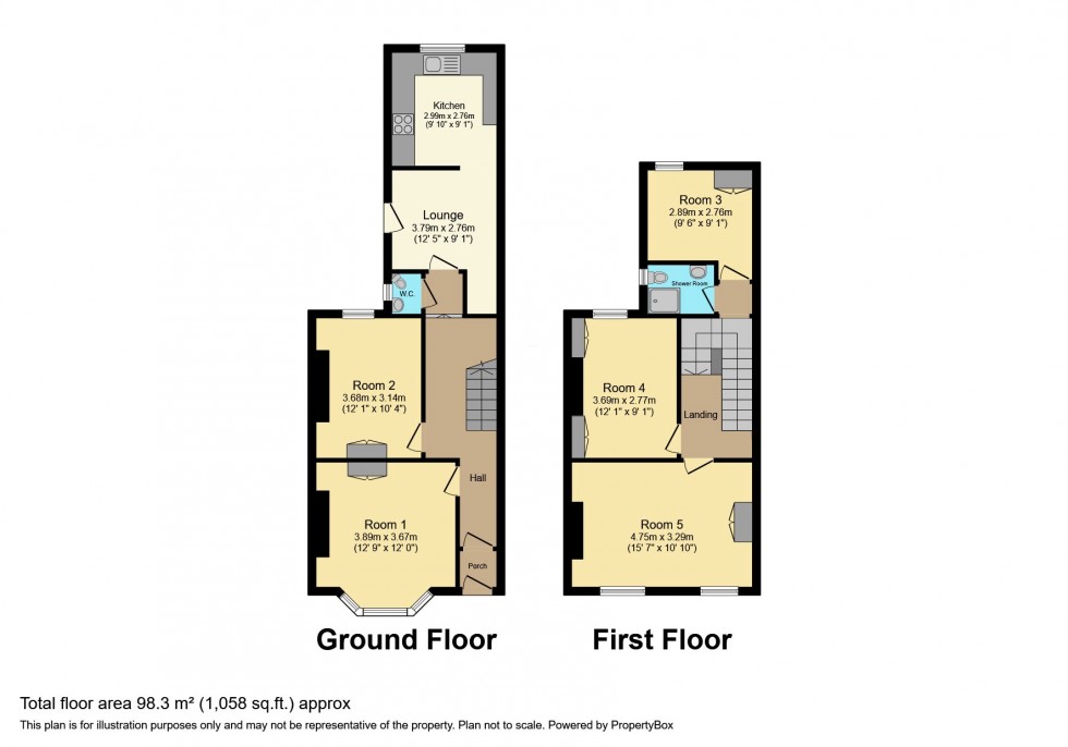 Floorplan for St. Helens Avenue, Brynmill, Swansea