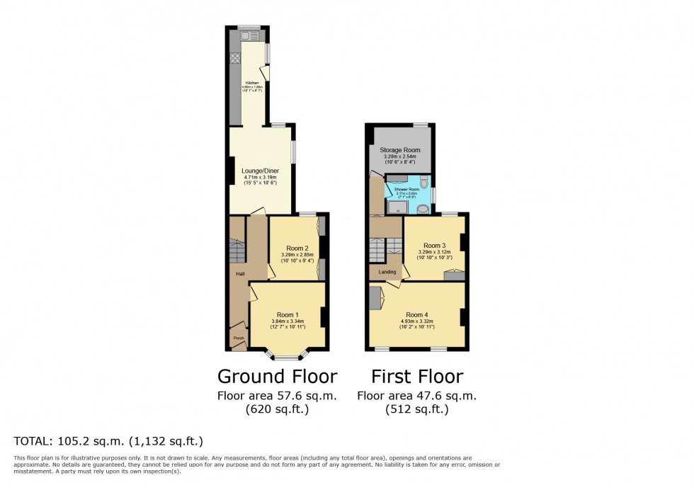 Floorplan for Alexandra Terrace, Brynmill, Swansea